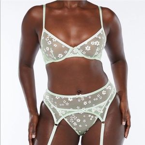 Savage x Fenty Puff Daisy sheer Bra 36D
